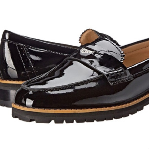 Shoes - Coach Peyton Black Penny Loafers Size 7